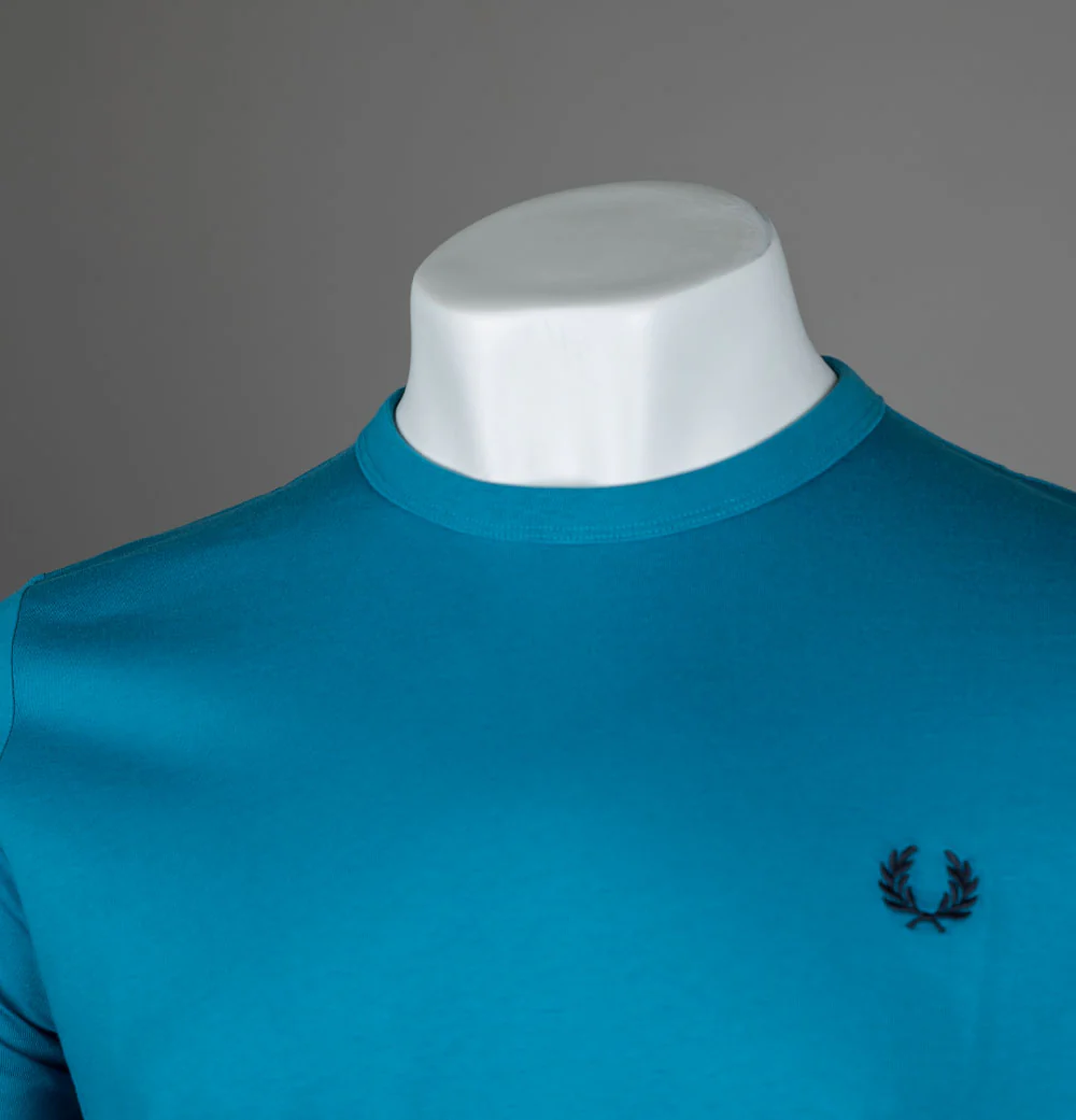Fred Perry Ringer T-Shirt Ocean - Image 4