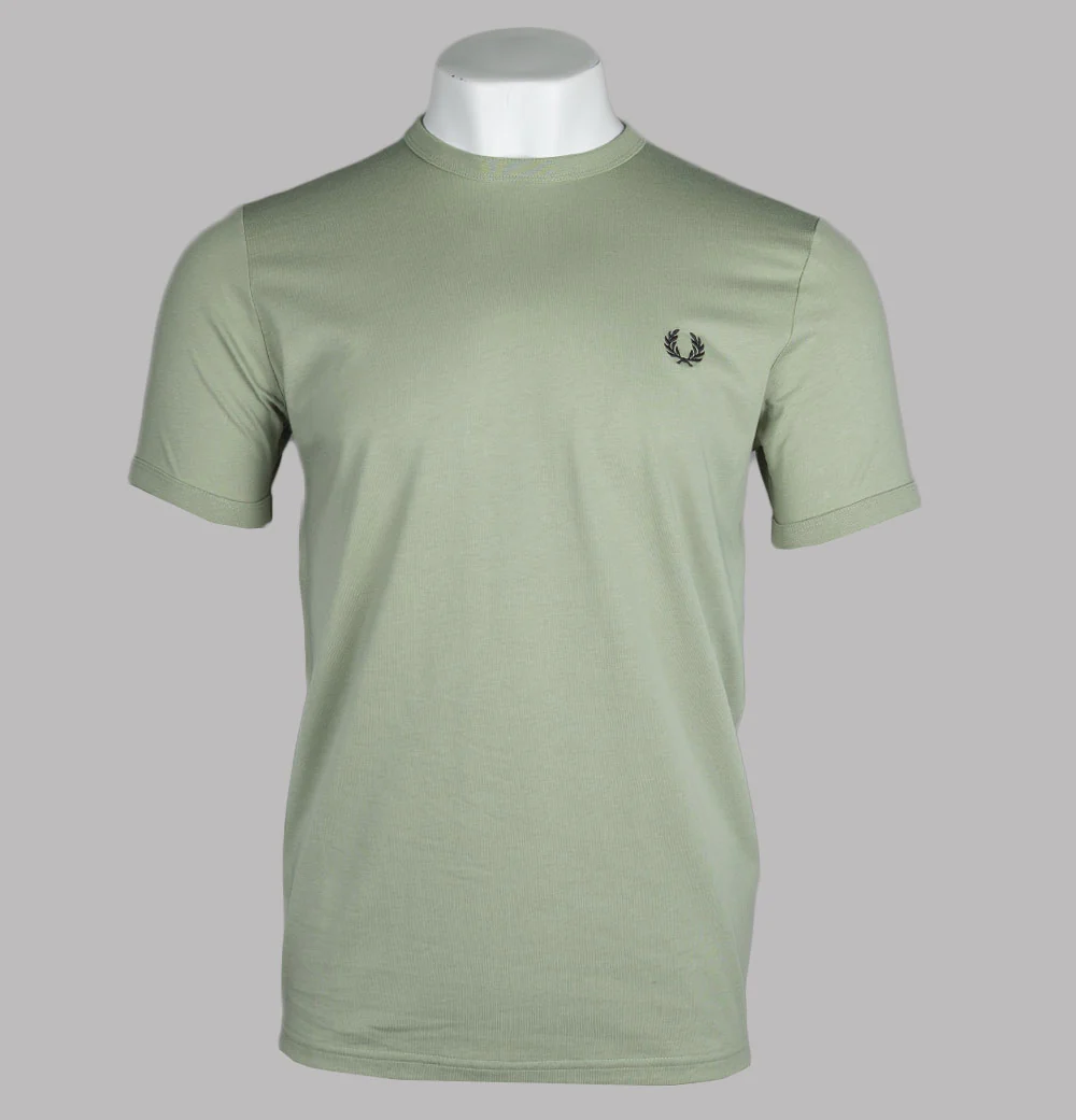 Fred Perry Ringer T-Shirt Seagrass