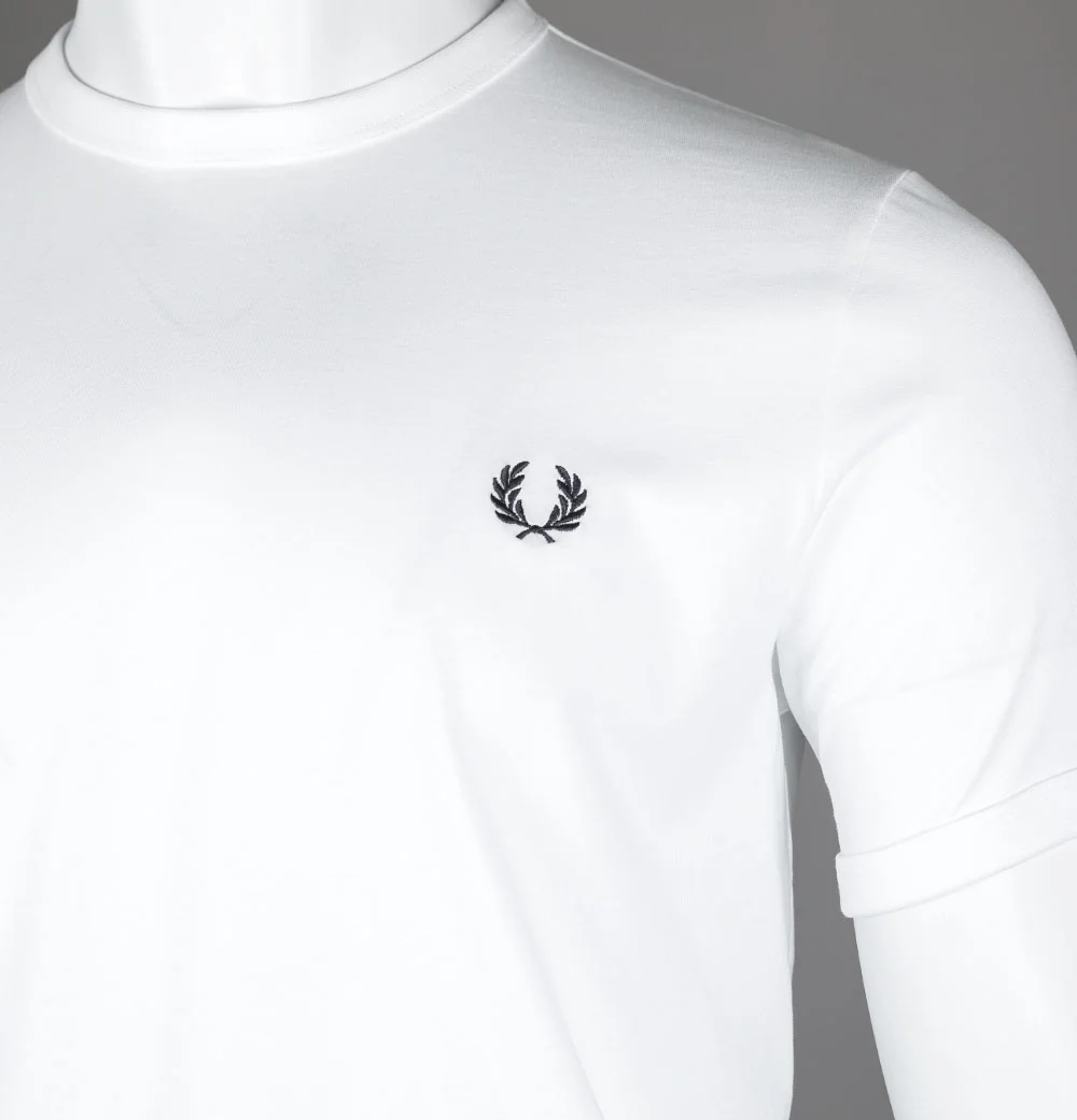 Fred Perry Ringer T-Shirt White - Image 3