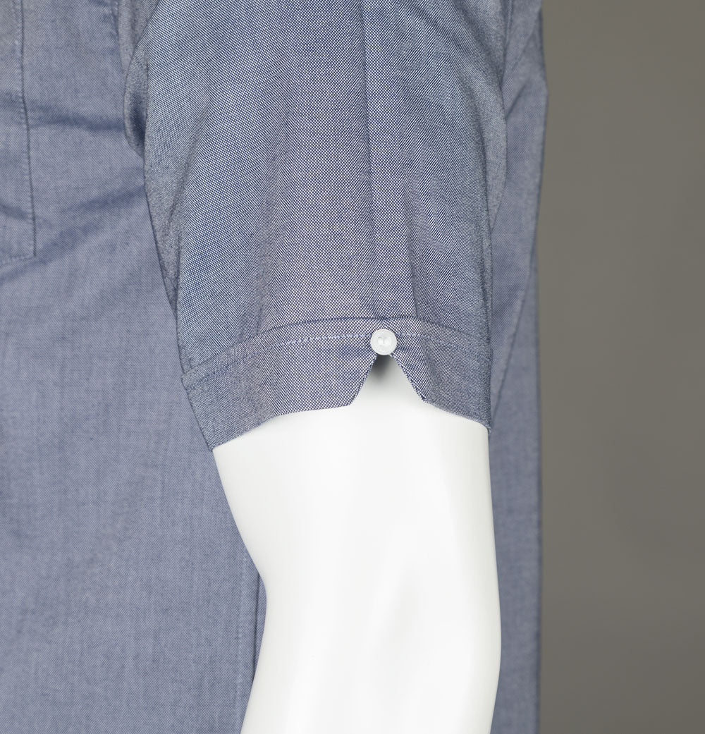 Fred Perry Short Sleeve Oxford Shirt Mid Blue - Image 5