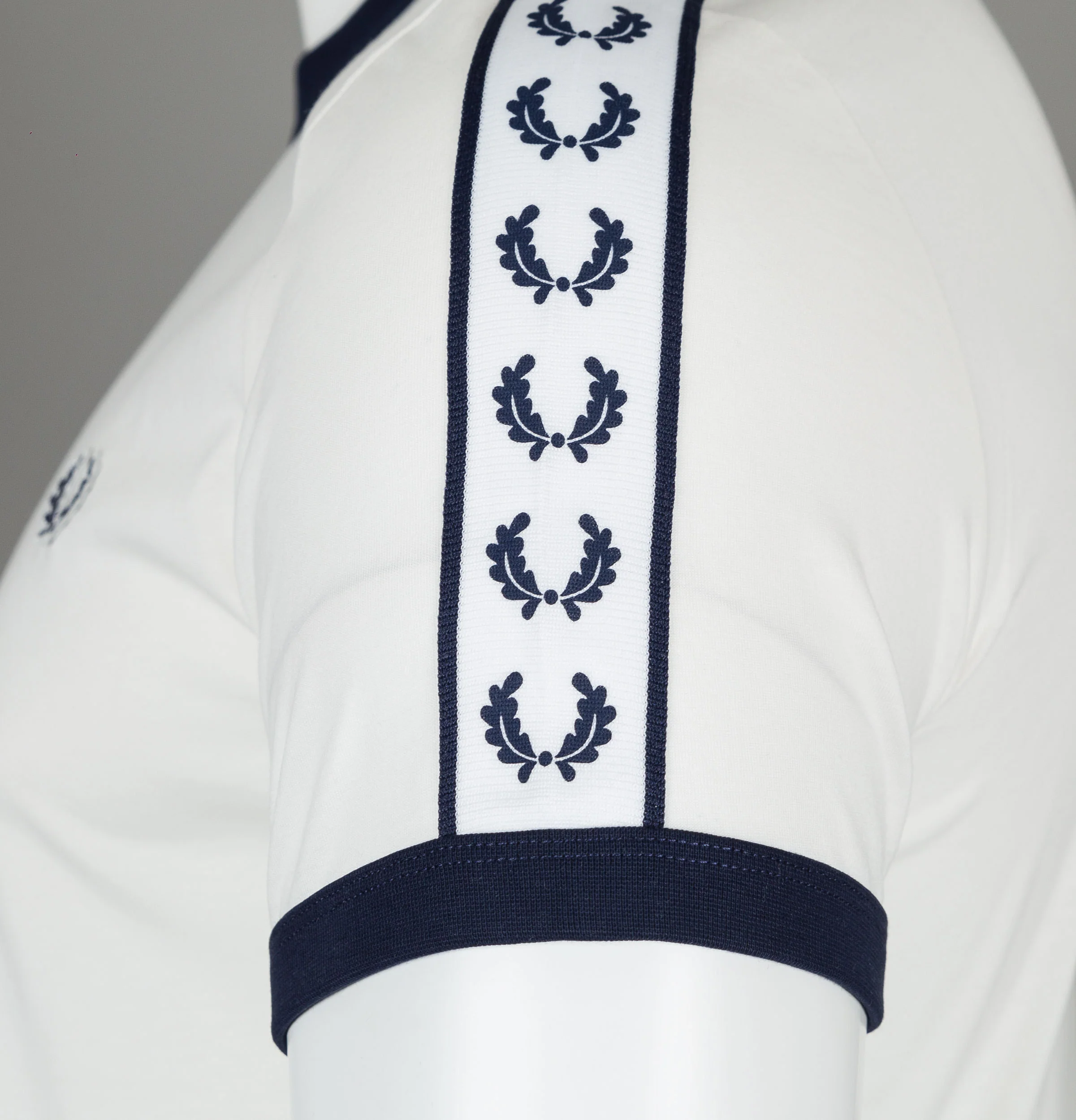 Fred Perry Sports Authentic Taped Ringer T-Shirt Snow White - Image 4