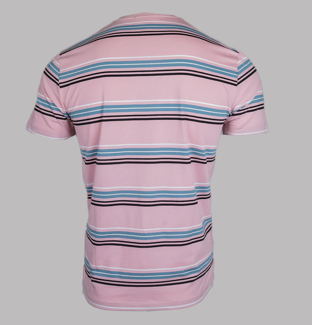 Fred Perry Stripe T-Shirt Chalky Pink - Image 2