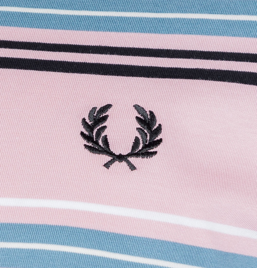 Fred Perry Stripe T-Shirt Chalky Pink - Image 4