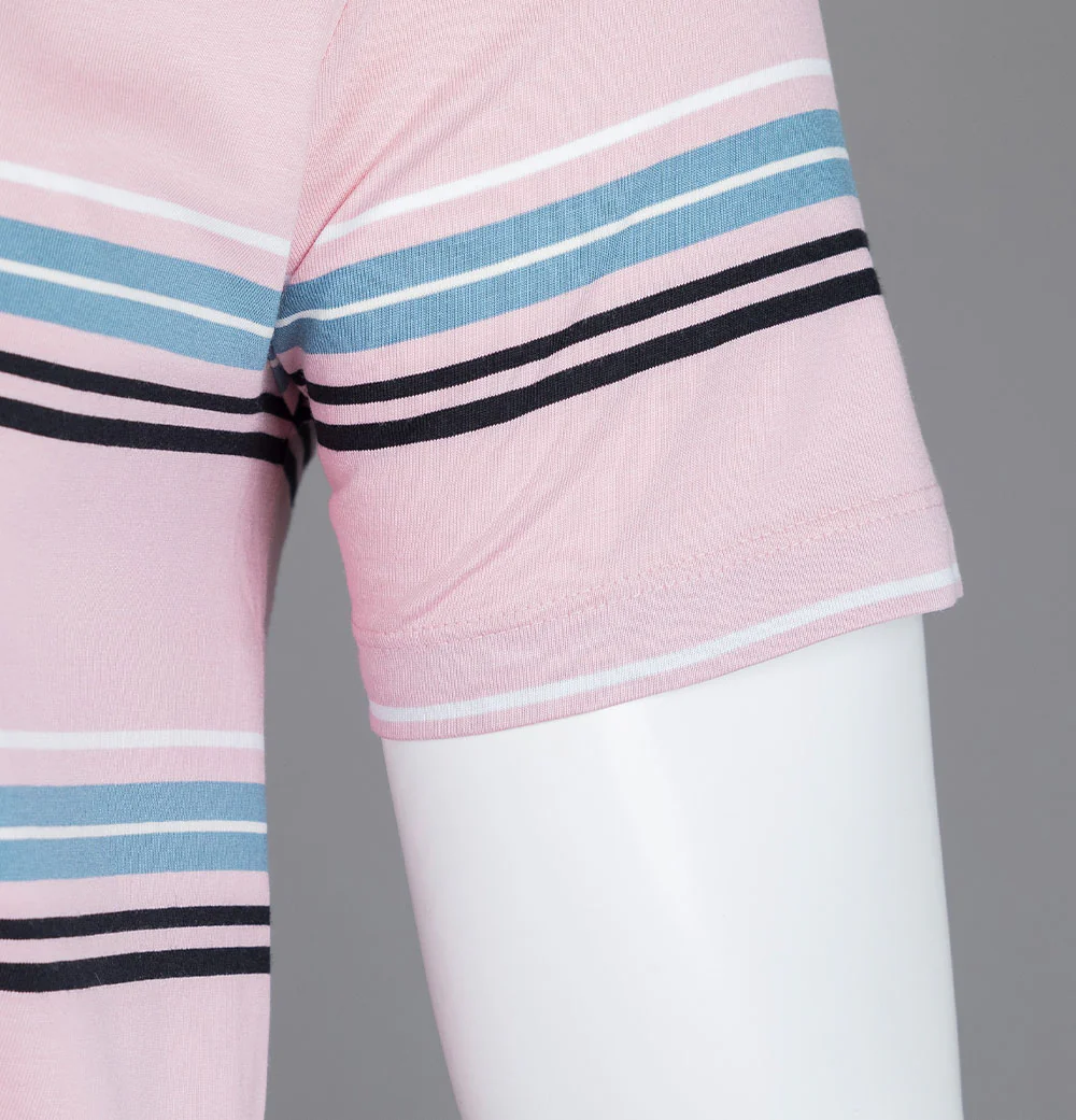 Fred Perry Stripe T-Shirt Chalky Pink - Image 5