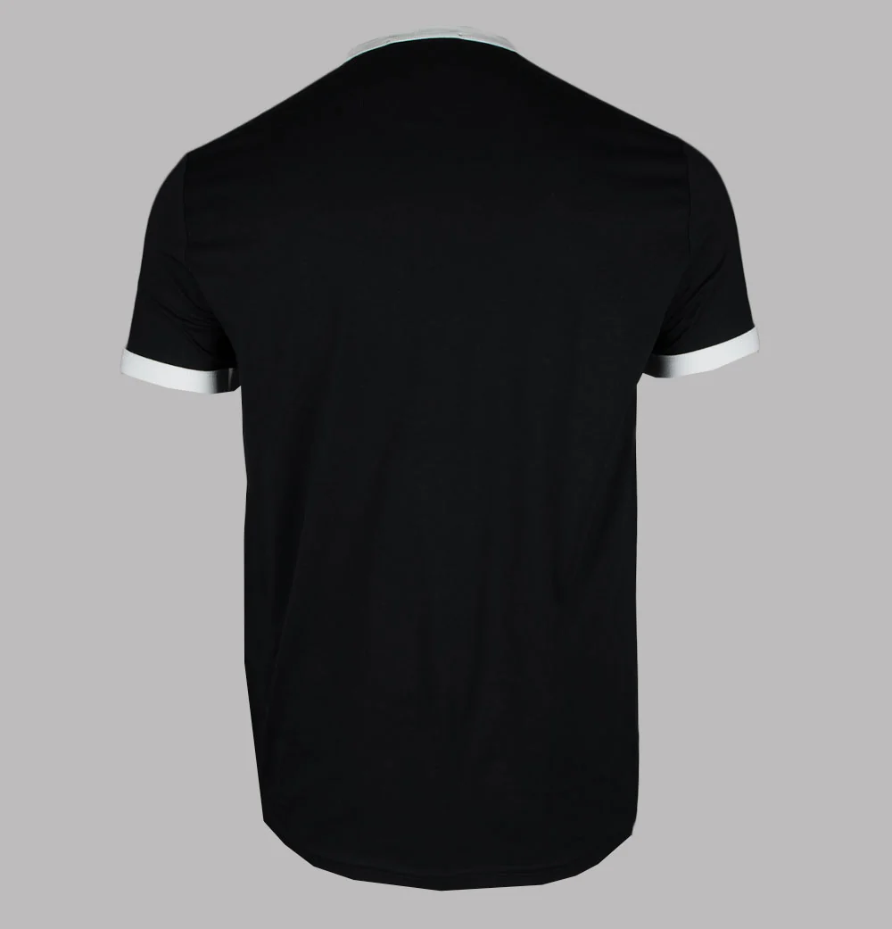 Fred Perry Taped Ringer T-Shirt Black/White - Image 2