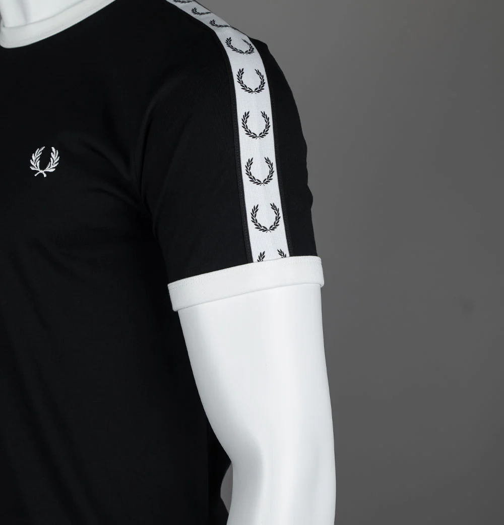 Fred Perry Taped Ringer T-Shirt Black/White - Image 5