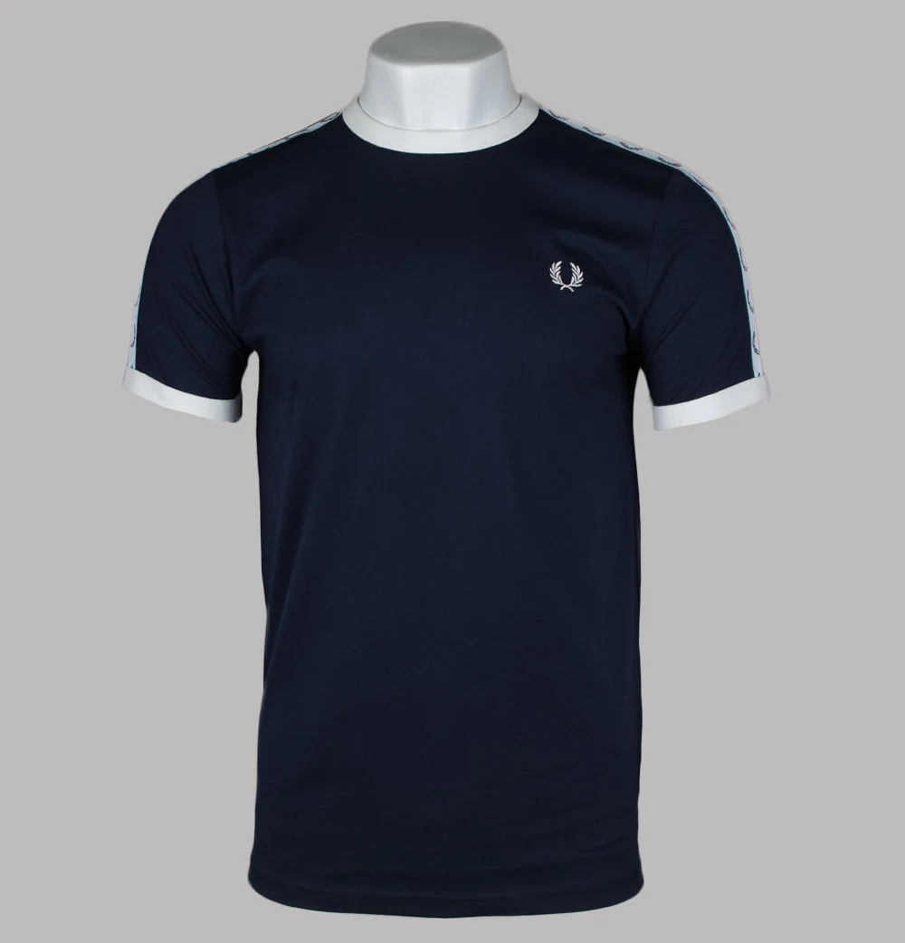 Fred Perry Taped Ringer T-Shirt Carbon Blue