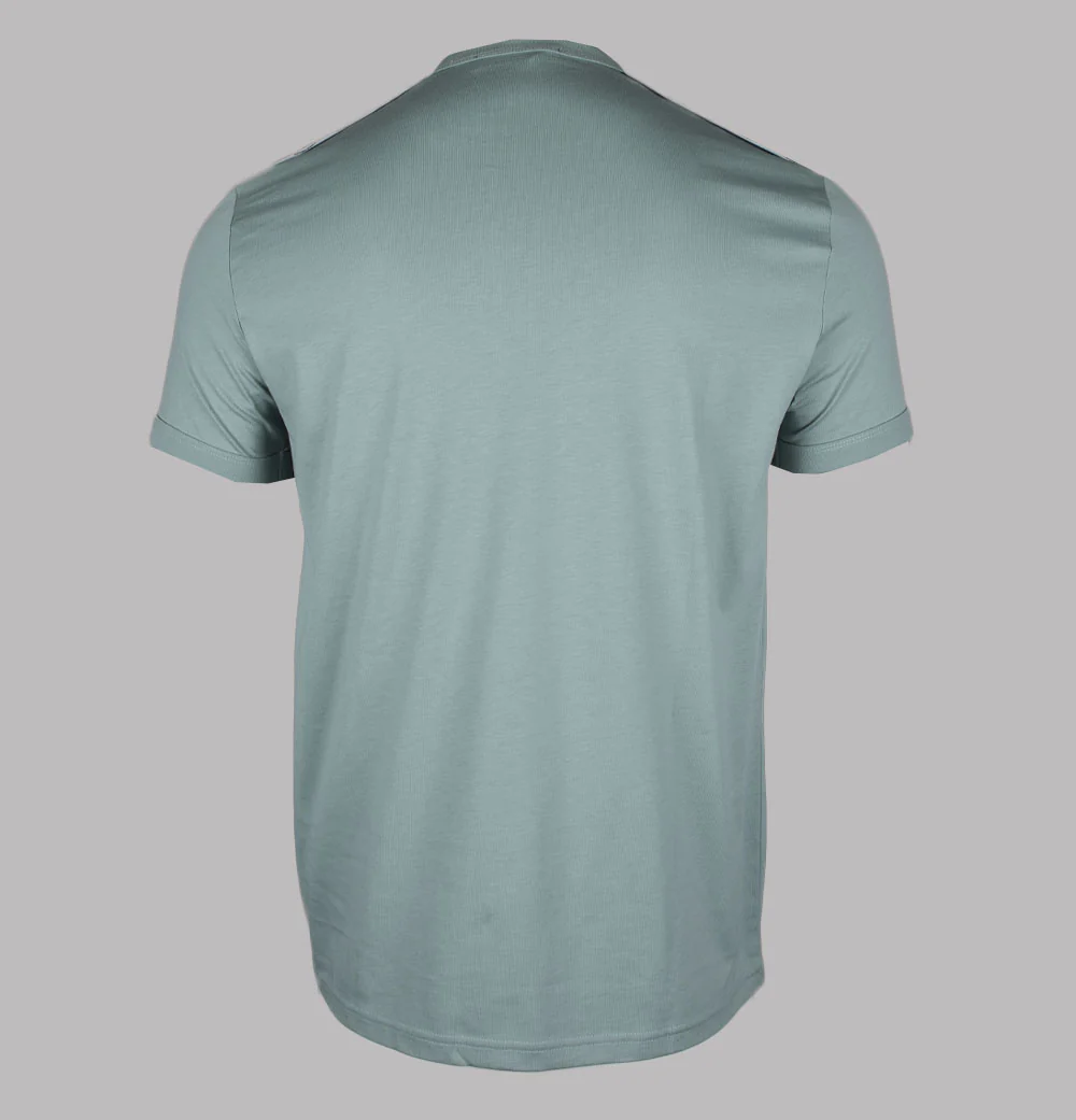 Fred Perry Taped Ringer T-Shirt Silver Blue - Image 2