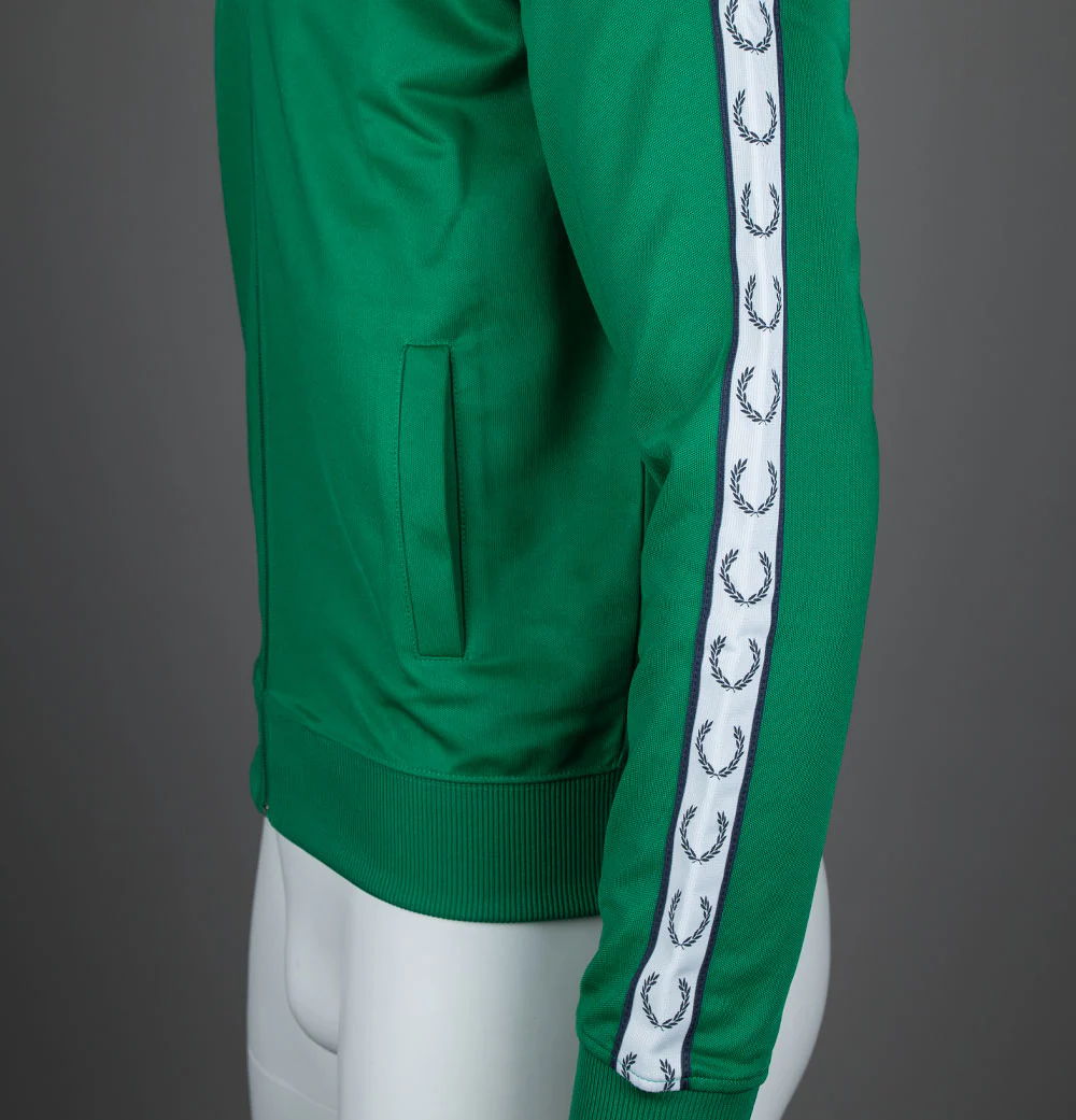 Fred Perry Taped Track Jacket Label Green - Image 5