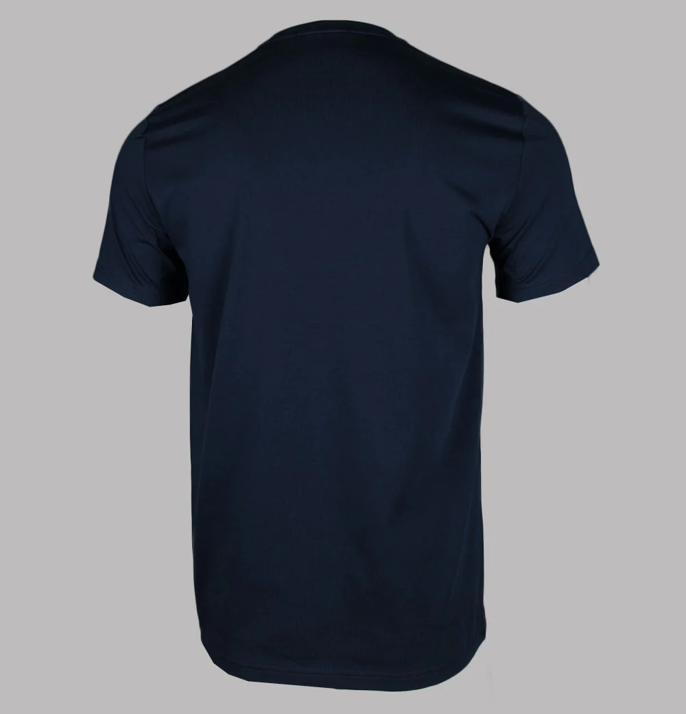Fred Perry Textured Laurel Wreath T-Shirt Tennis Blue - Image 2