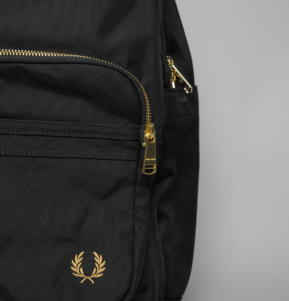 Fred Perry Textured Nylon Backpack Black - Image 4