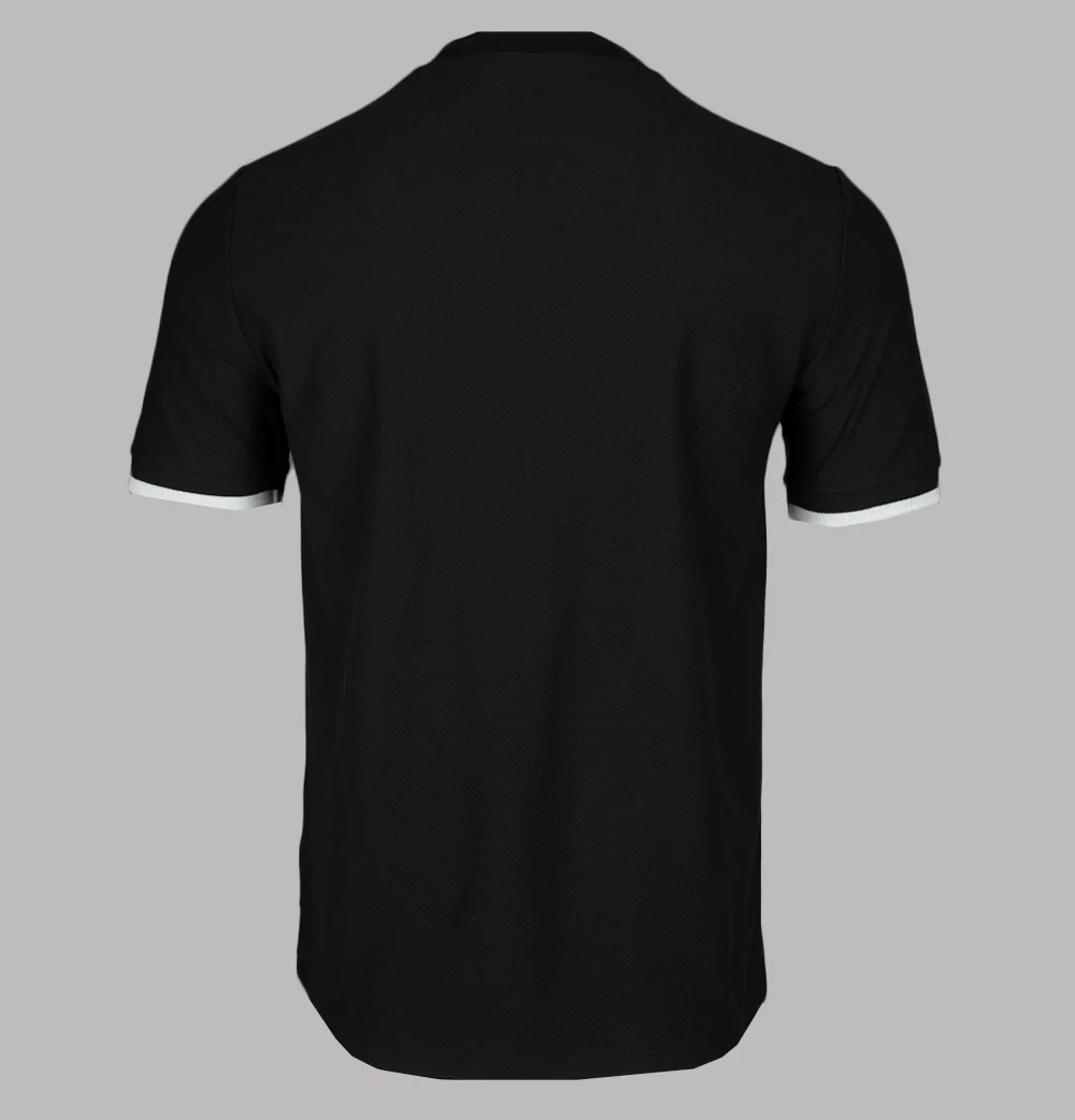 Fred Perry Tipped Cuff Pique T-Shirt Black - Image 2