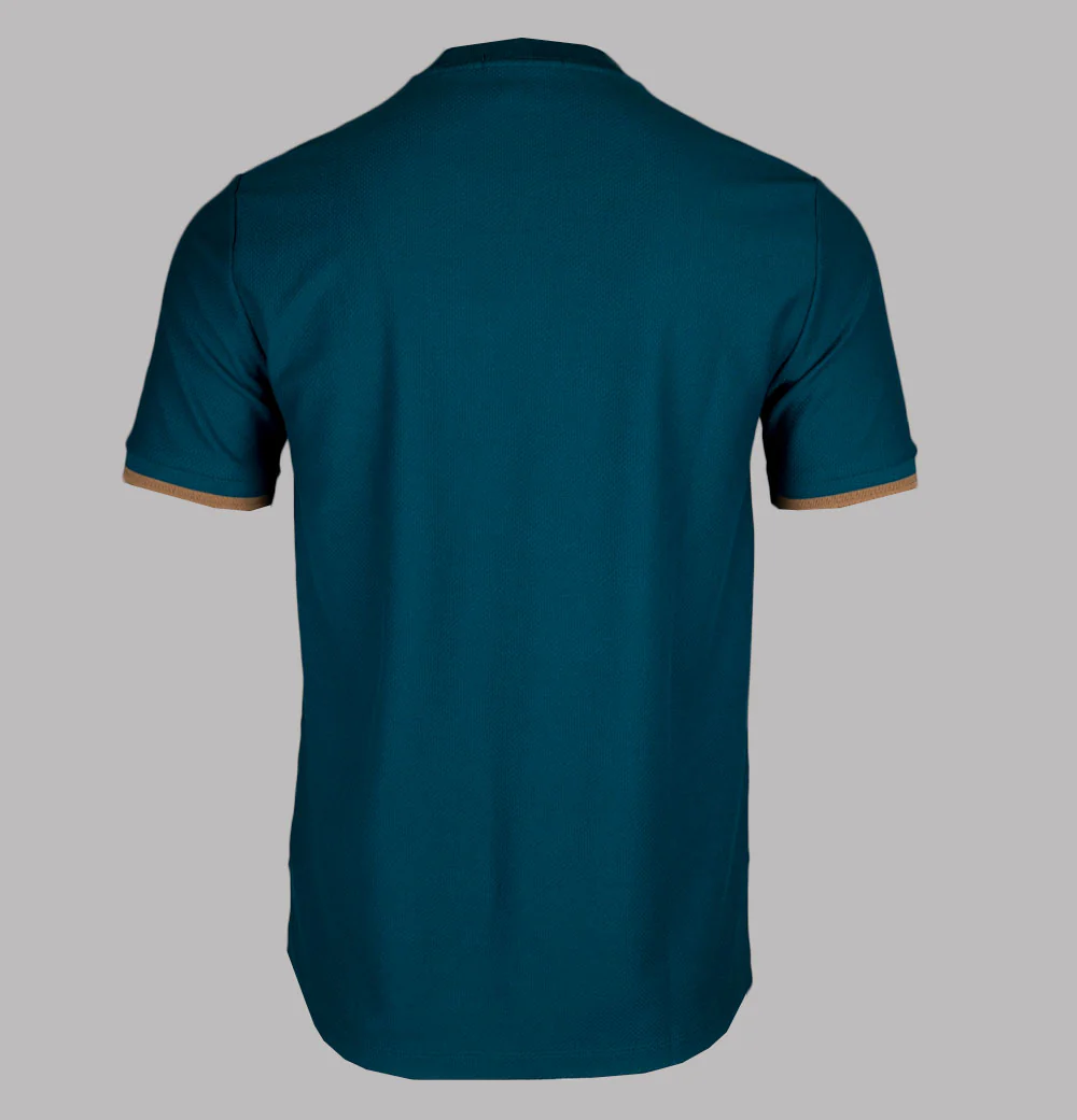 Fred Perry Tipped Cuff Pique T-Shirt Dark Petrol - Image 2