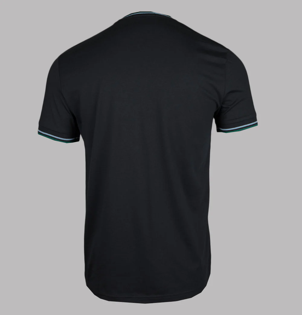 Fred Perry Twin Tipped T-Shirt Anchor Grey/Light Ice/Sport Green - Image 2