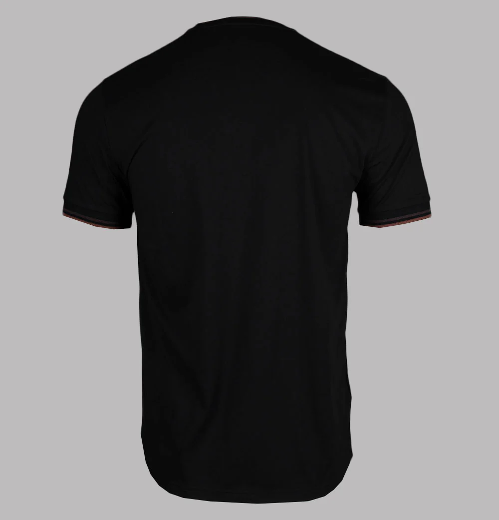 Fred Perry Twin Tipped T-Shirt Black/Carrington Brick/Whisky Brown - Image 2