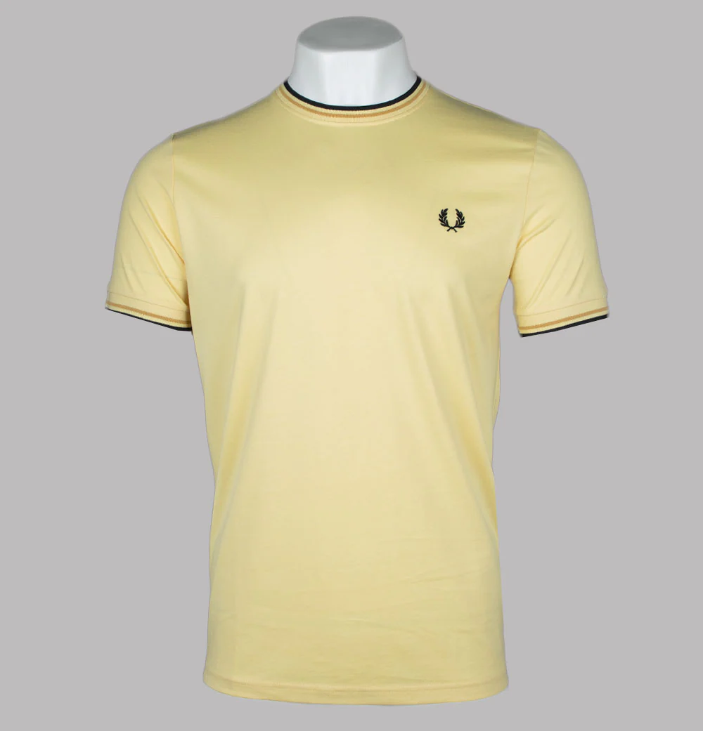 Fred Perry Twin Tipped T-Shirt Champions Gold/Honeycomb/Black