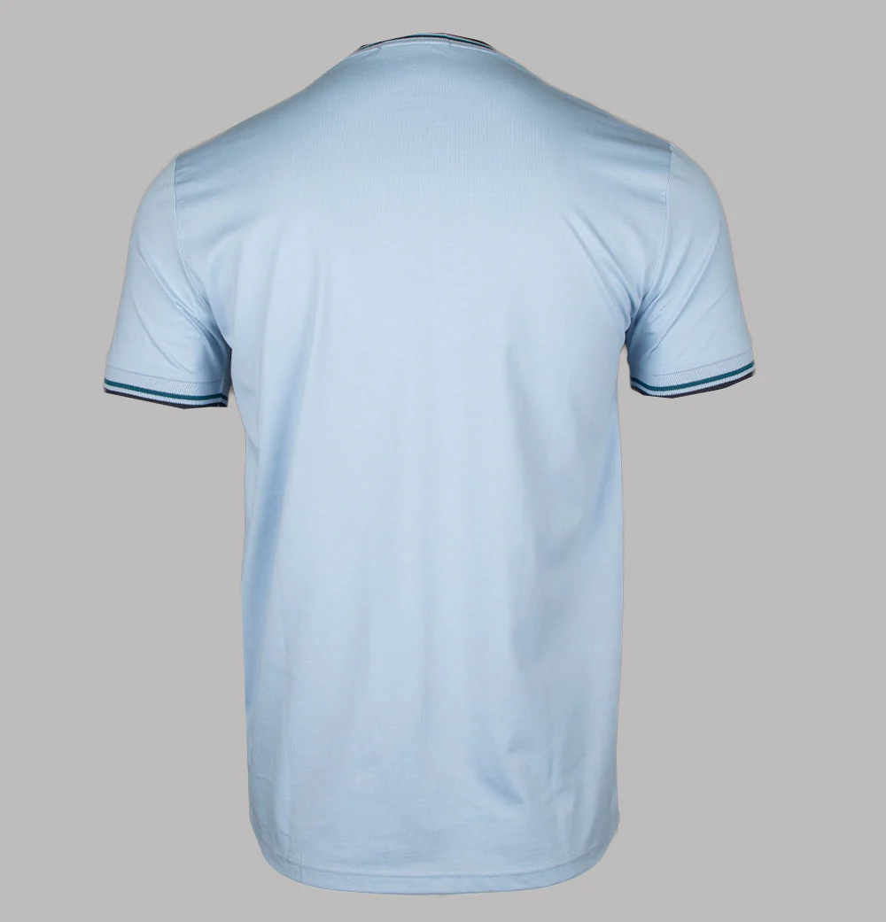 Fred Perry Twin Tipped T-Shirt Light Smoke/Petrol Blue/Navy - Image 2