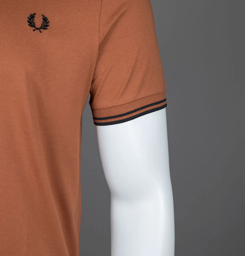 Fred Perry Twin Tipped T-Shirt Marmalade/Black - Image 5