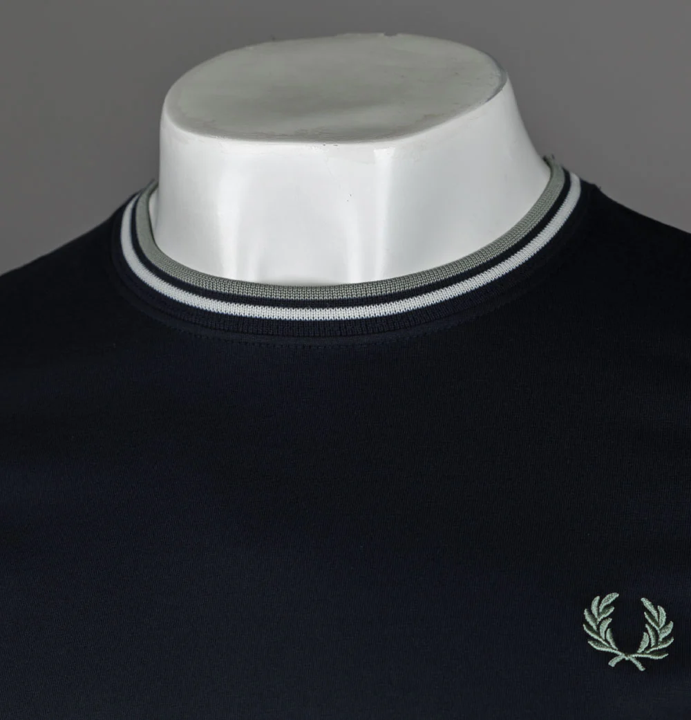 Fred Perry Twin Tipped T-Shirt Navy - Image 3