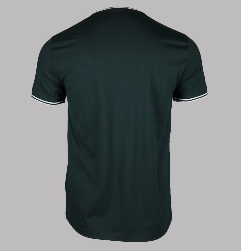 Fred Perry Twin Tipped T-Shirt Night Green/Snow White - Image 2