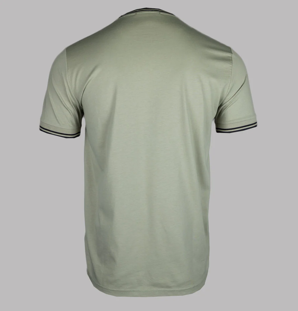 Fred Perry Twin Tipped T-Shirt Seagrass/Black - Image 2