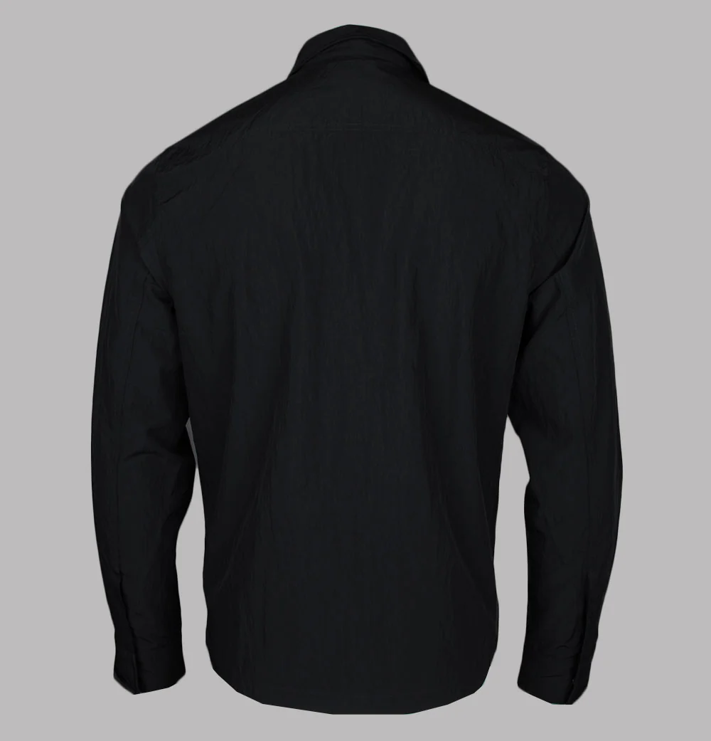 Fred Perry Zip Through Overshirt Black - Image 2