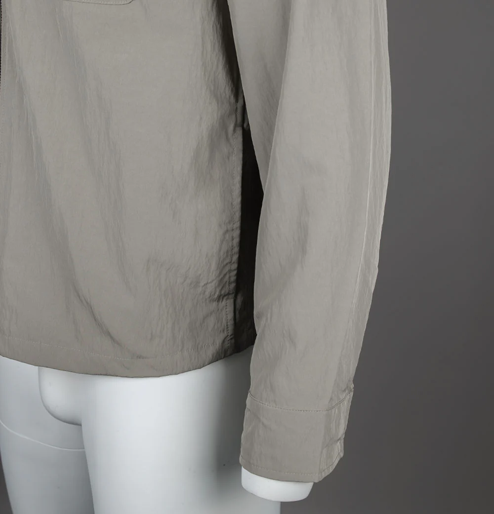 Fred Perry Zip Overshirt Warm Grey - Image 5