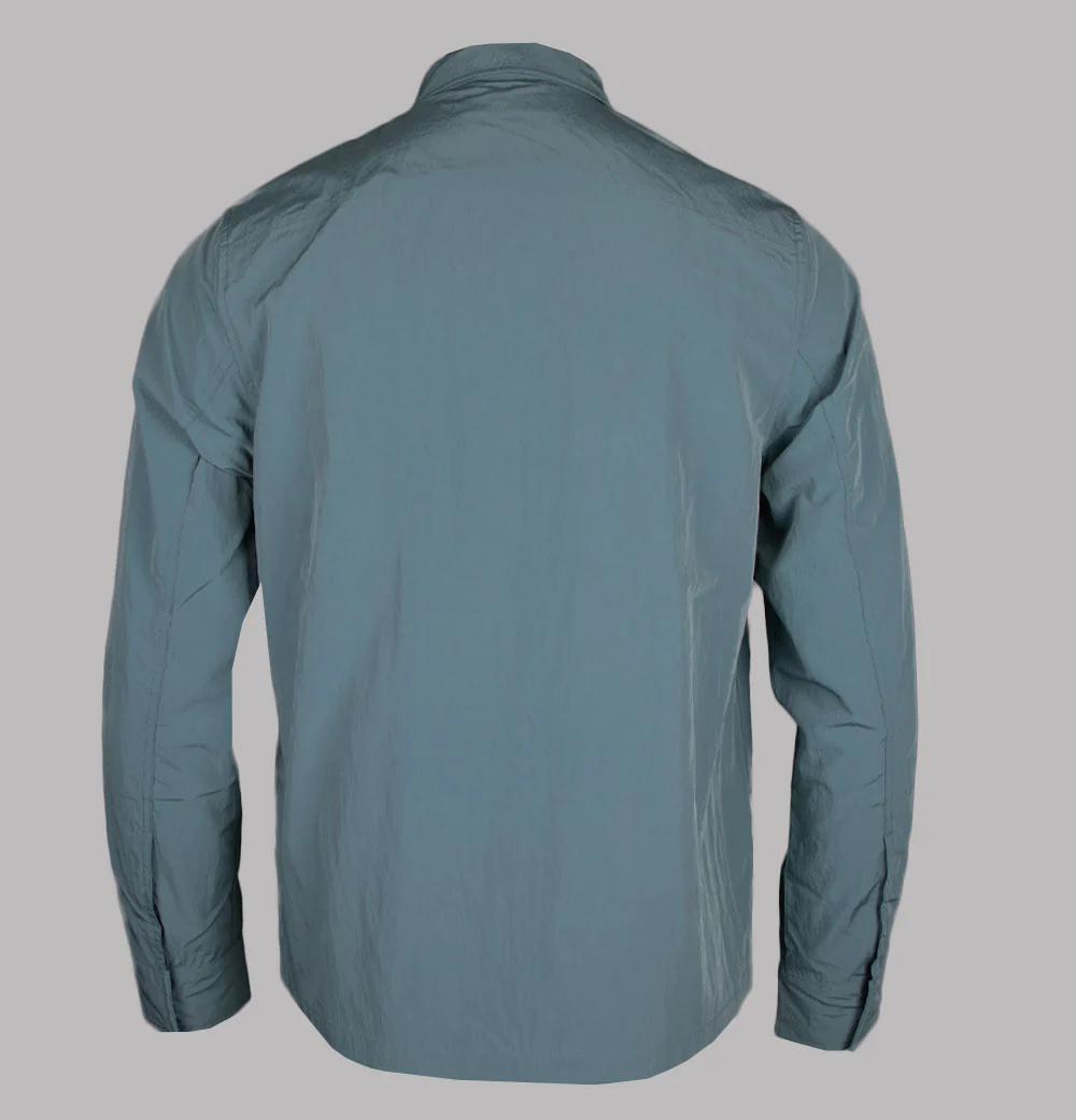 Fred Perry Zip Through Overshirt Stockport Blue - Image 2