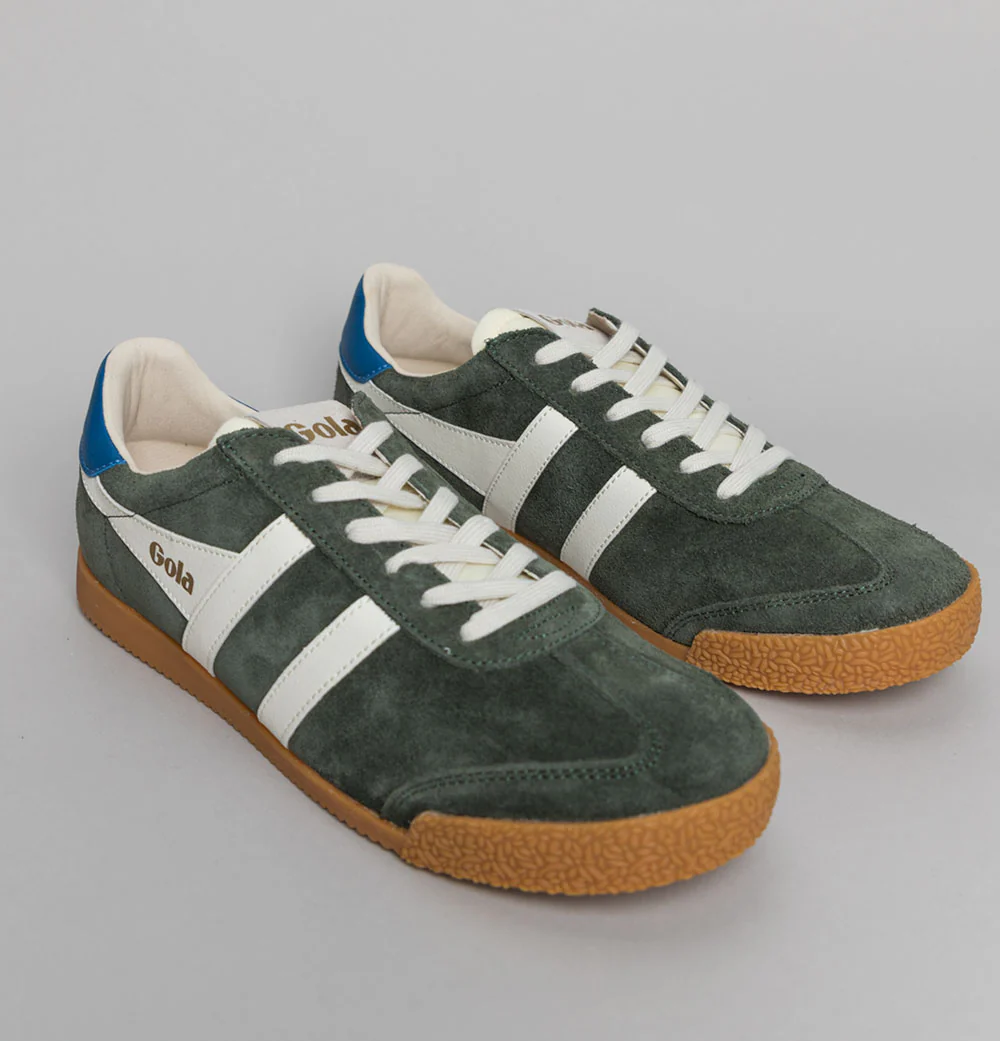 Gola Elan Trainers Dark Khaki/Off White/Sapphire - Image 2