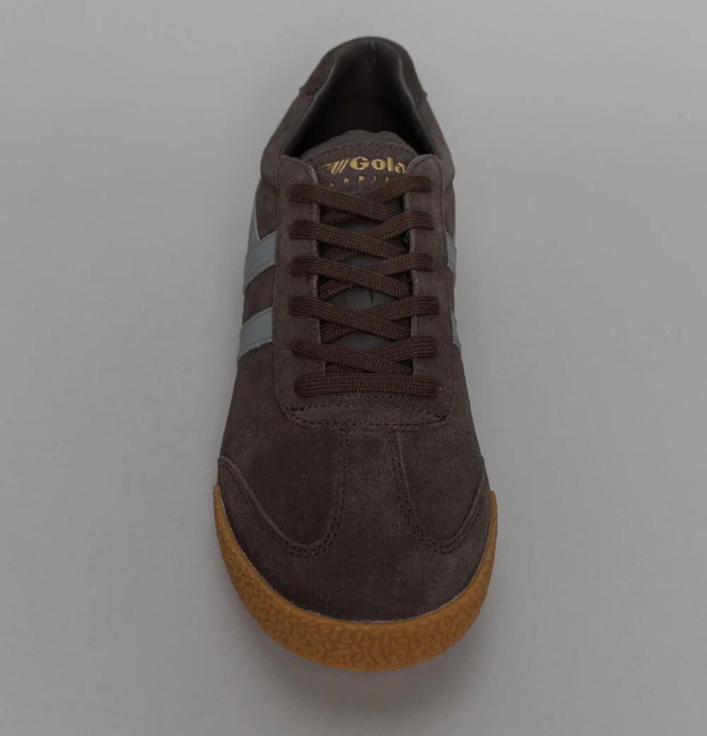Gola Harrier Suede Trainers Mocha/Cement - Image 3