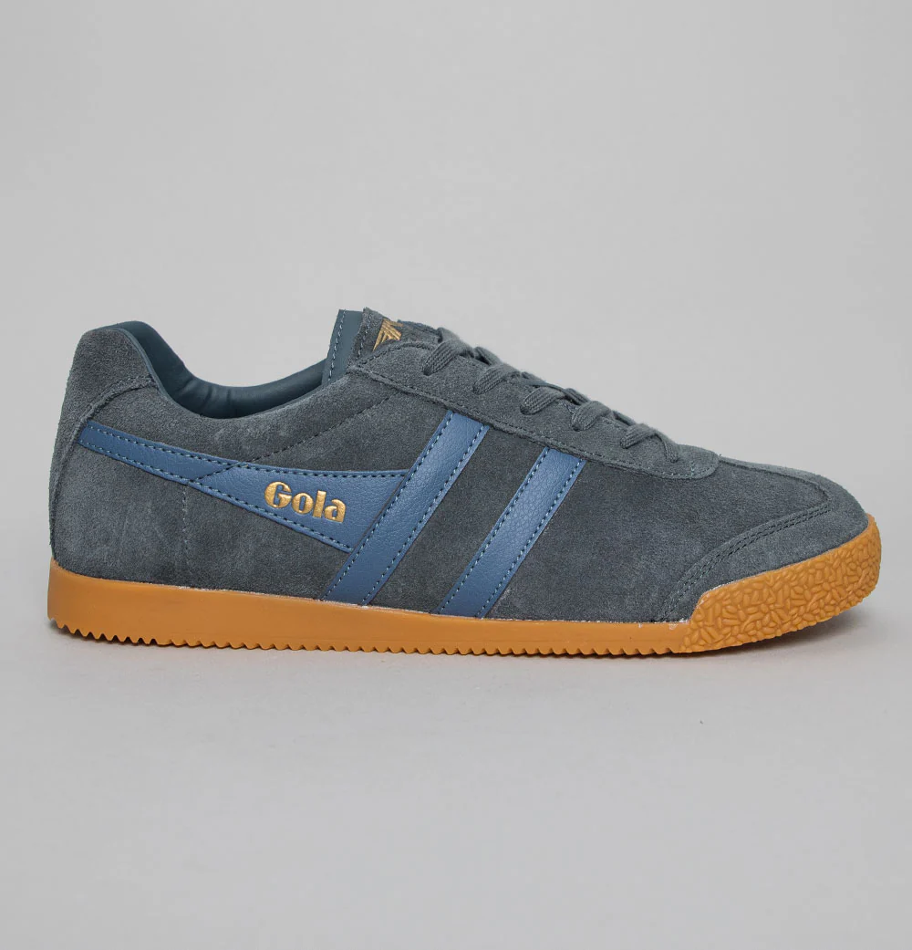 Gola Harrier Suede Trainers Storm/Moonlight