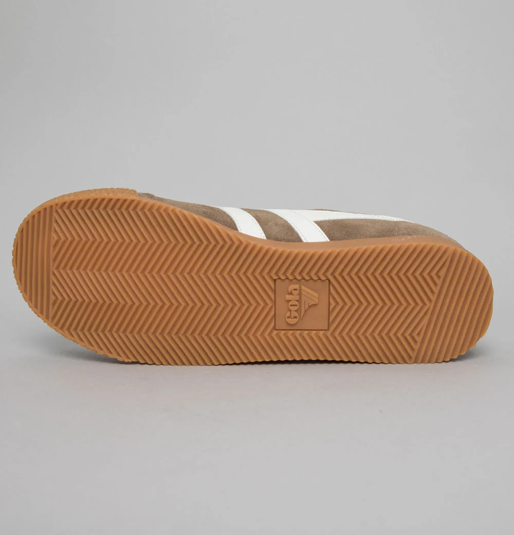Gola Harrier Suede Trainers Tobacco/Off White - Image 6