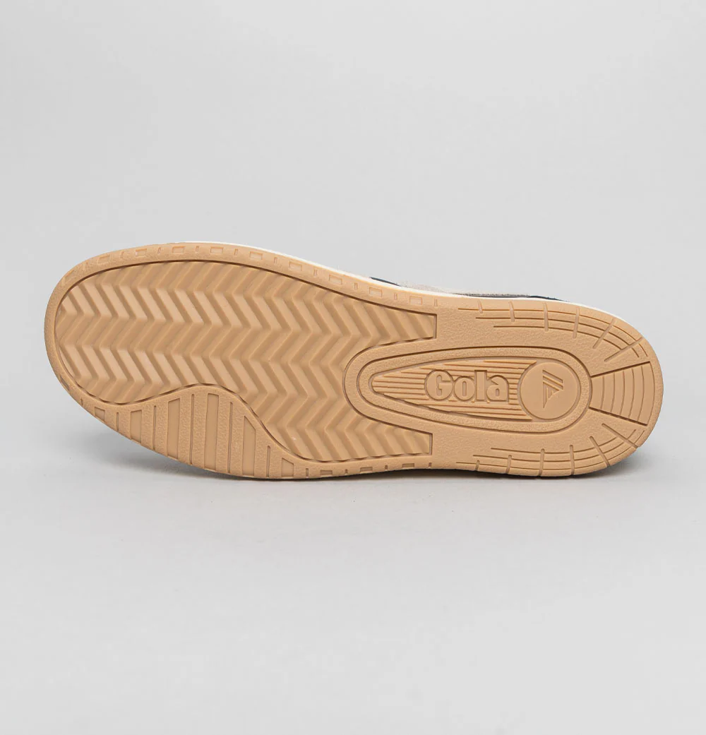 Gola Hawk Leather Trainers Black/Feather Grey/Otter - Image 6