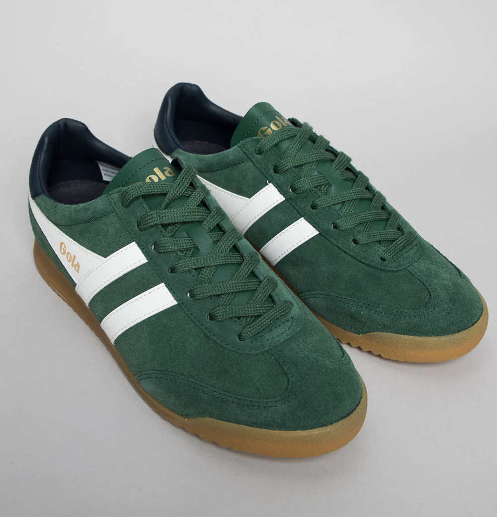 Gola Torpedo Suede Trainers Evergreen/Off White/Navy - Image 2