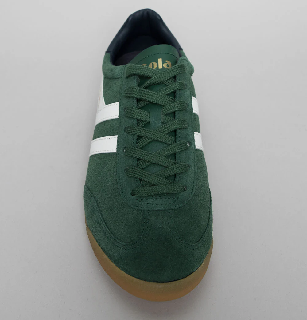 Gola Torpedo Suede Trainers Evergreen/Off White/Navy - Image 3