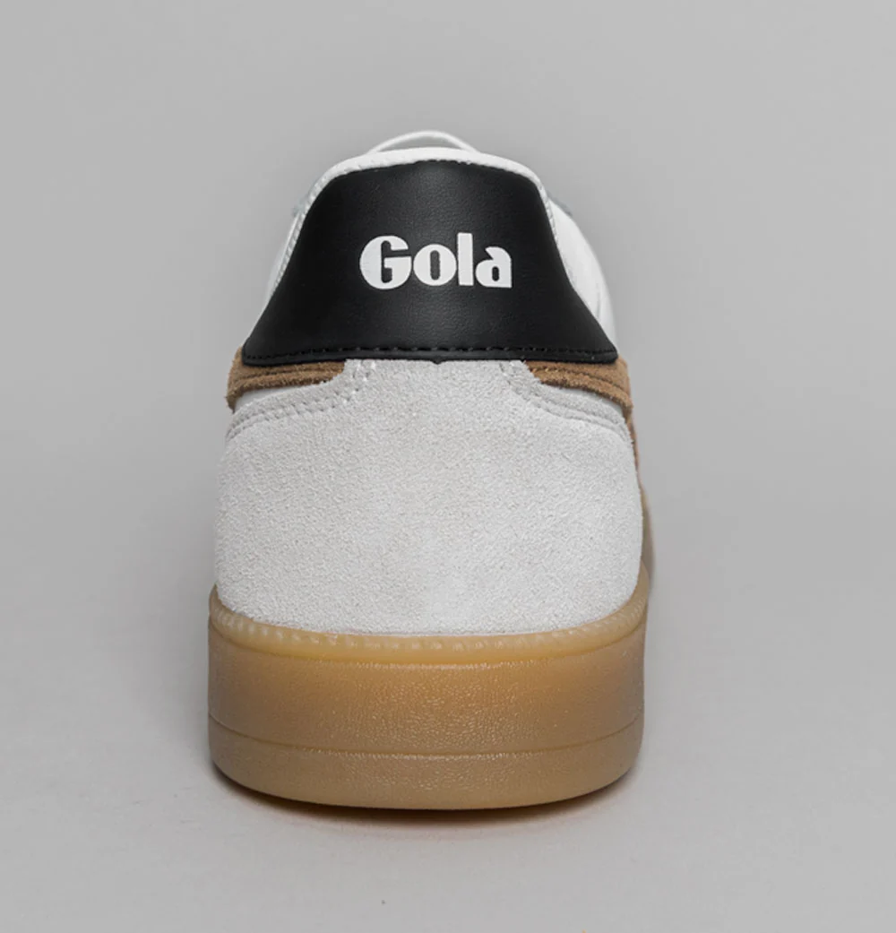 Gola Viper Leather Trainers White/Tobacco/Black/Gum - Image 5