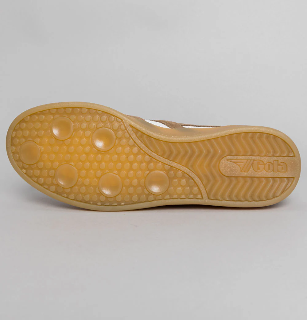 Gola Viper Leather Trainers White/Tobacco/Black/Gum - Image 6