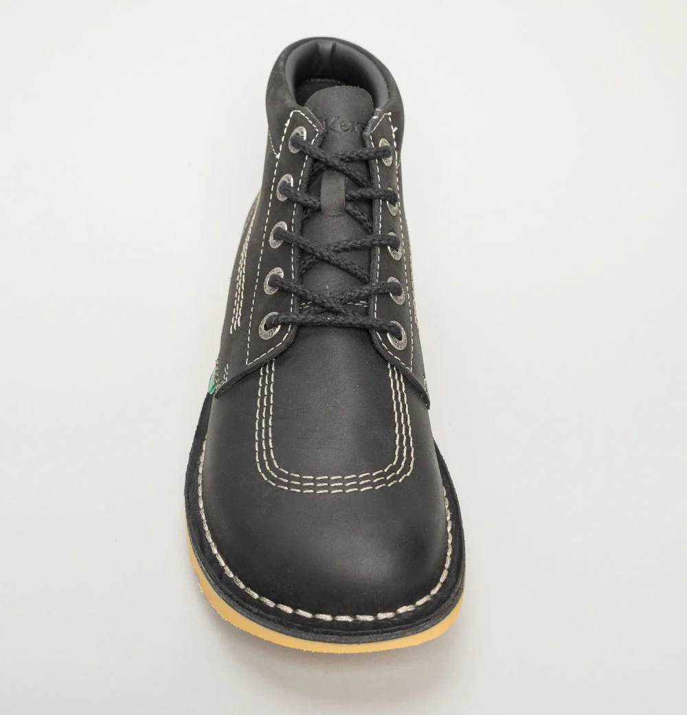 Kickers® Kick Hi Classic Boots Black/White - Image 3