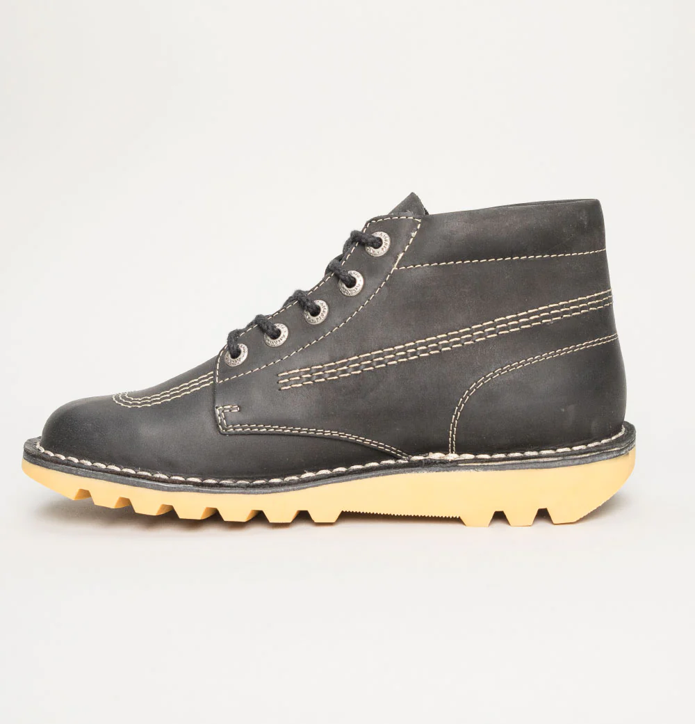 Kickers® Kick Hi Classic Boots Black/White - Image 4