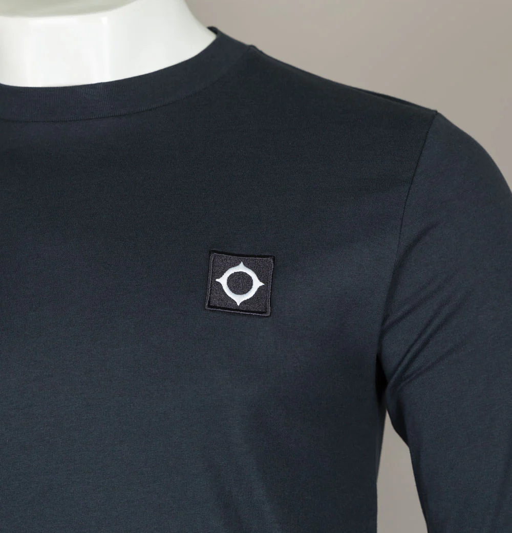 Ma.Strum L/S Icon T-Shirt Dark Navy - Image 3