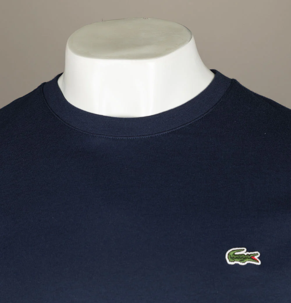 Lacoste Branded Side Taping T-Shirt Navy - Image 3