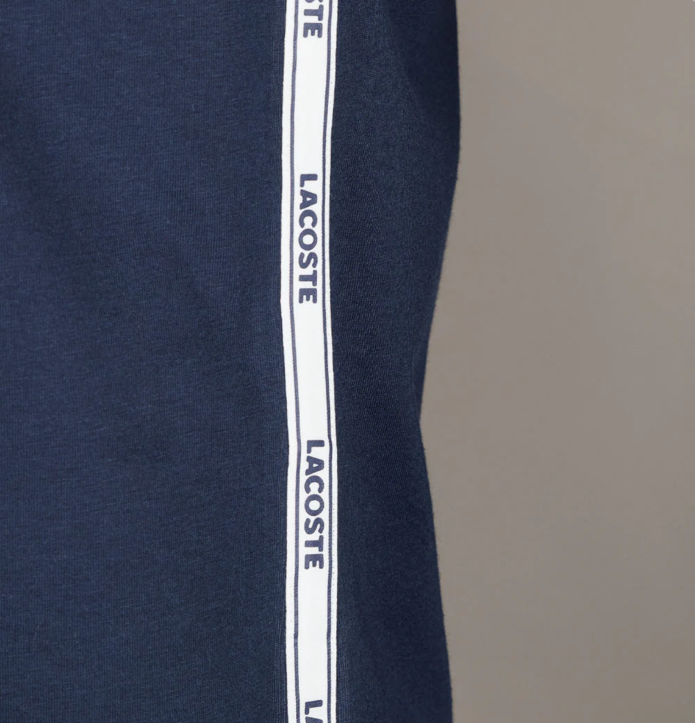 Lacoste Branded Side Taping T-Shirt Navy - Image 5