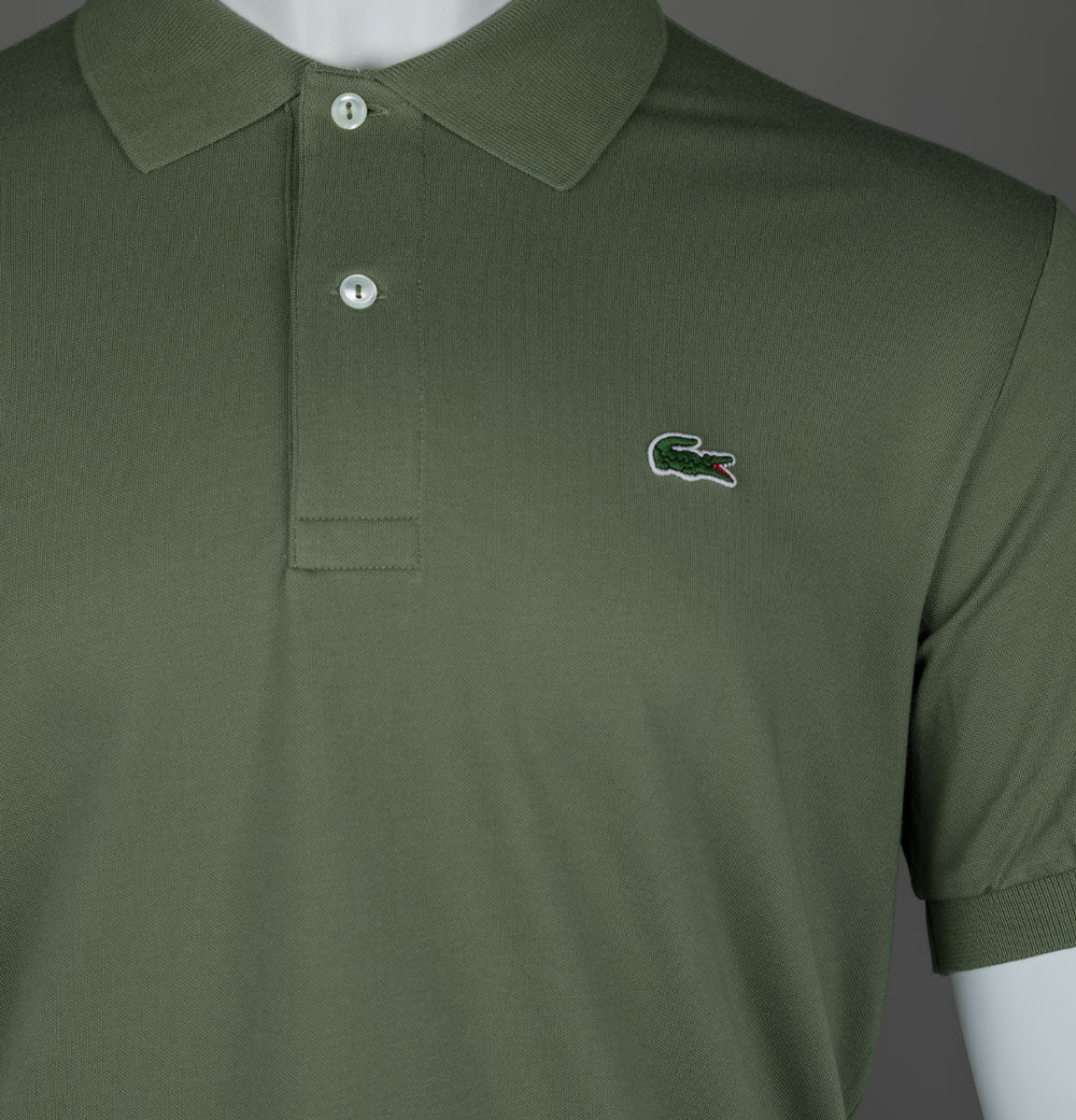 Lacoste Classic Fit L.12.12 LIGHT Polo Shirt Khaki Green - Image 3
