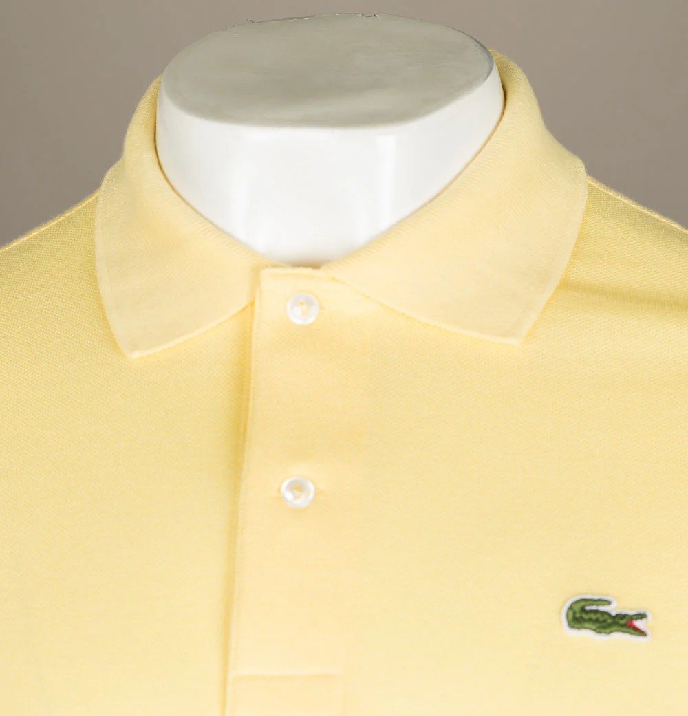 Lacoste Classic Fit L.12.12 Polo Shirt Napolitan Yellow - Image 3