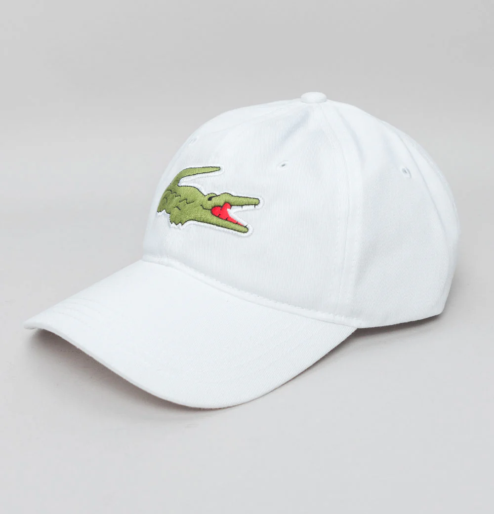 Lacoste Contrast Strap Large Croc Cap White