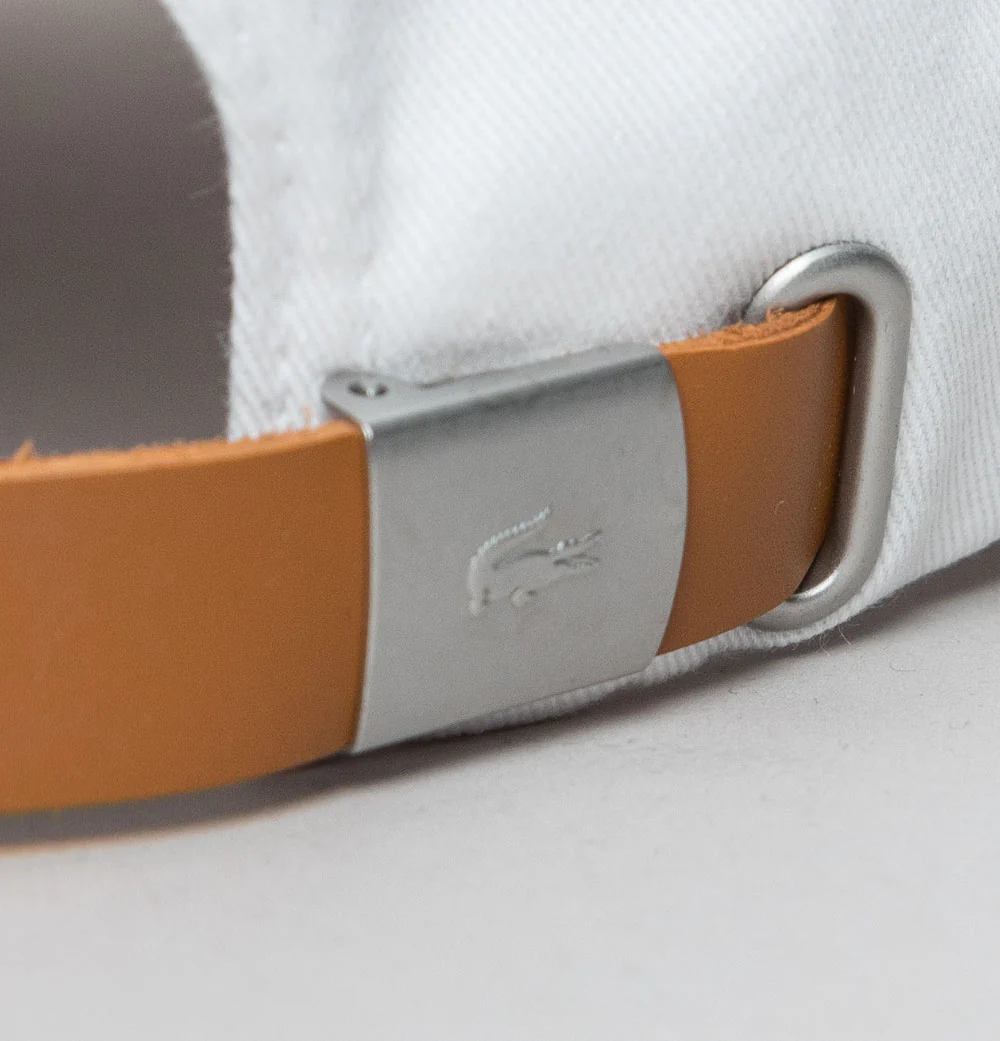 Lacoste Contrast Strap Large Croc Cap White - Image 5