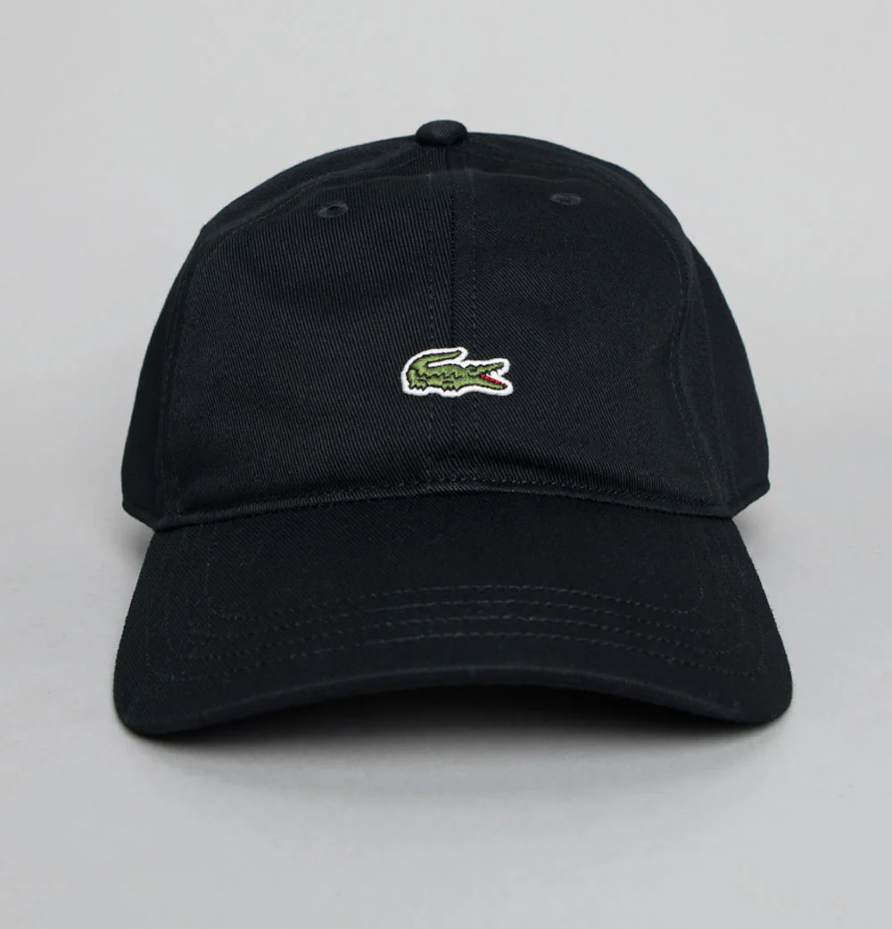 Lacoste Cotton Twill Cap Black - Image 2