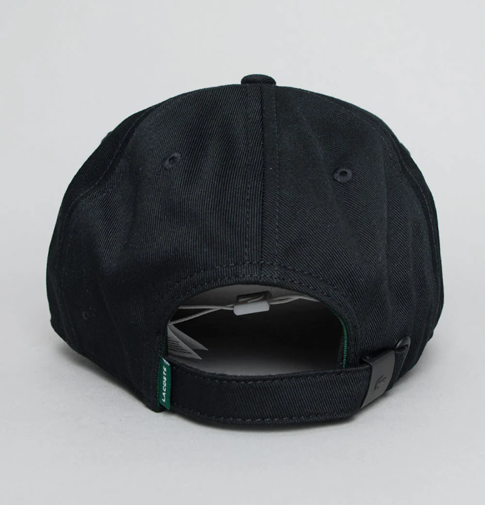 Lacoste Cotton Twill Cap Black - Image 3