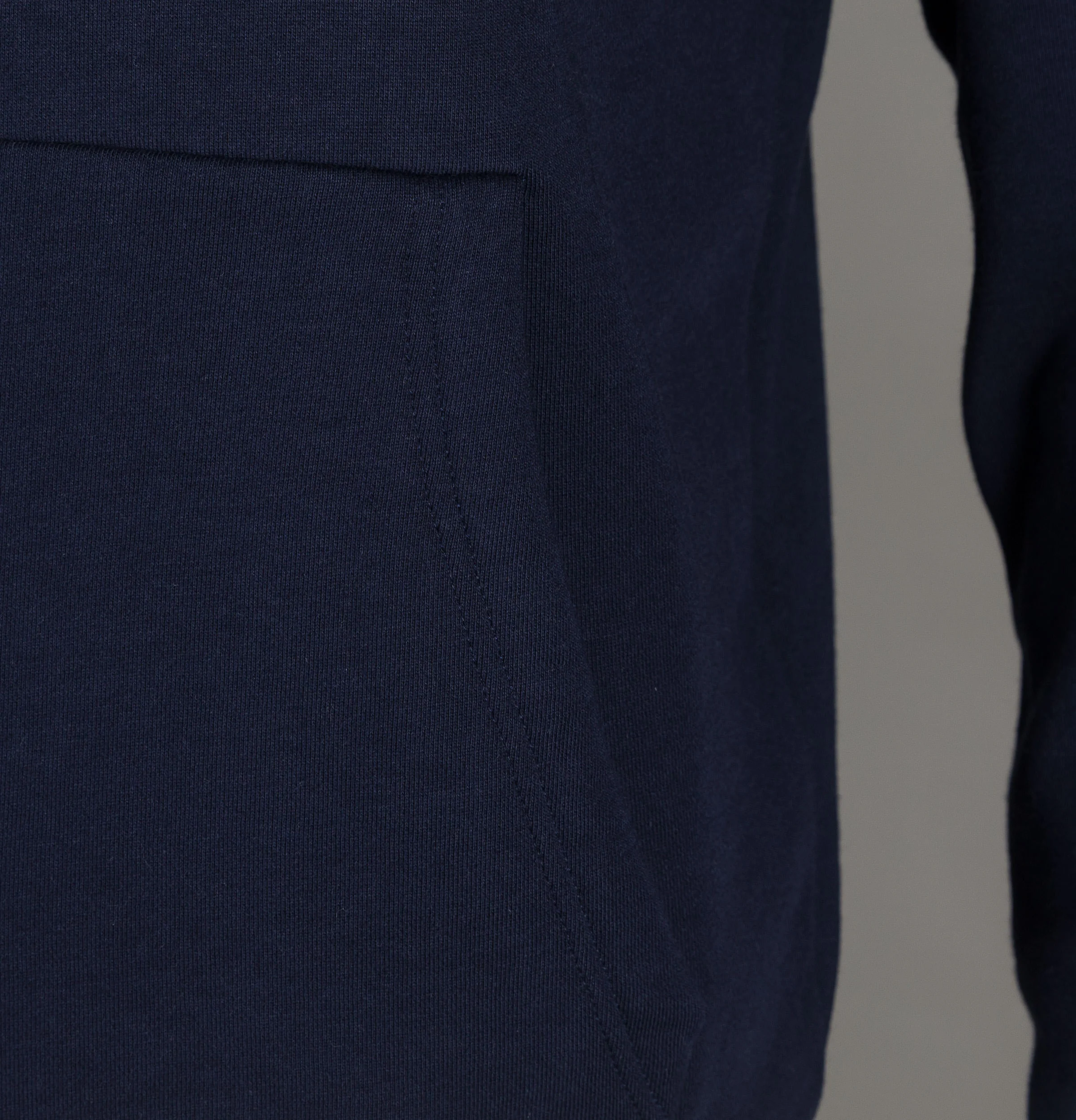 Lacoste Embroidered Signature Logo Hooded Sweatshirt Navy - Image 4
