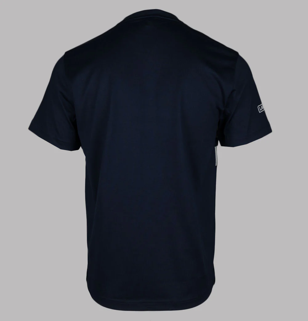 Lacoste Heavy Jersey Mesh Band T-Shirt Navy - Image 2